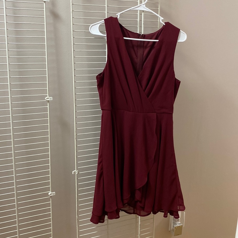 Maroon Windsor dress